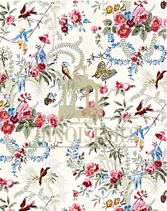 1:12 Dollhouse Miniature FABRIC, Matching Fabric, Papillon, Scale One Inch