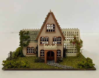 Micro Mini Wooden Dollhouse Kit, Southampton, 1/144 scale