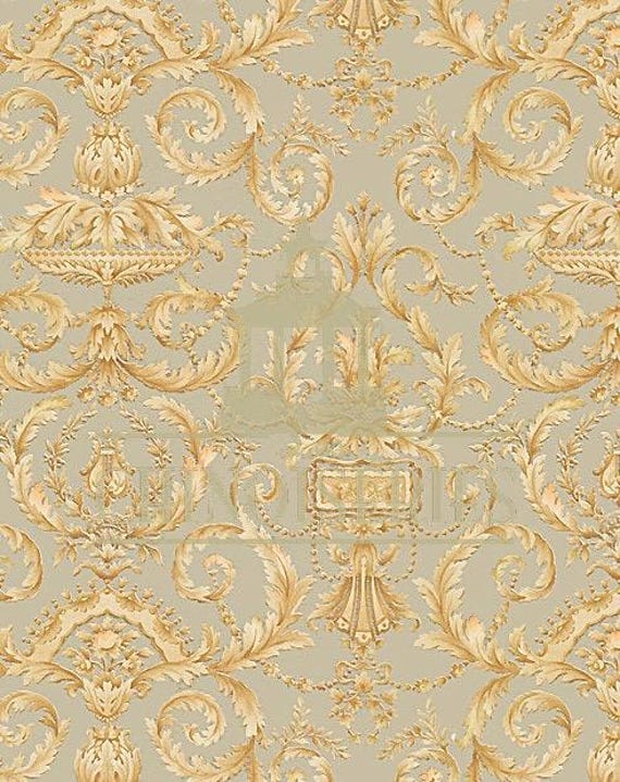 1:12 Dollhouse Miniature WALLPAPER, Dance, Scale One Inch