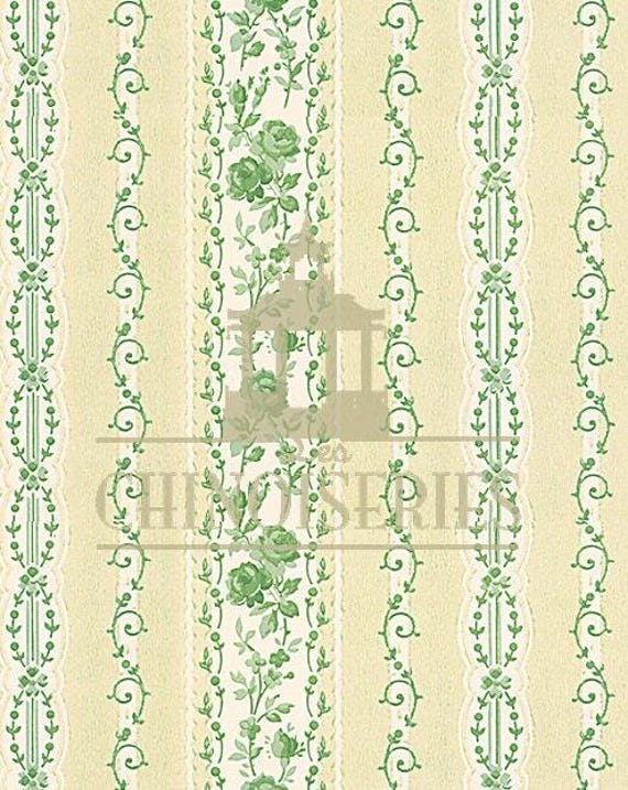 1:12 Dollhouse Miniature WALLPAPER, Charmant, Scale One Inch