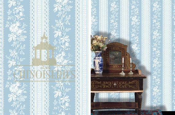 Dollhouse Miniature Wallpaper, Linnea, Scale One Inch