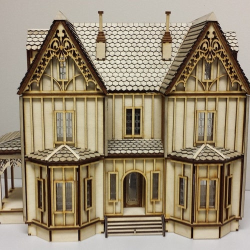 OUTSTANDING QUALITY!!! Or business office G SCALE TUDOR STYLE HOUSE kit 