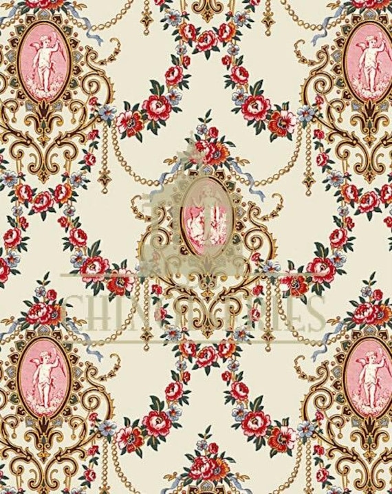 1:12 Dollhouse Miniature WALLPAPER, Cupid, Scale One Inch
