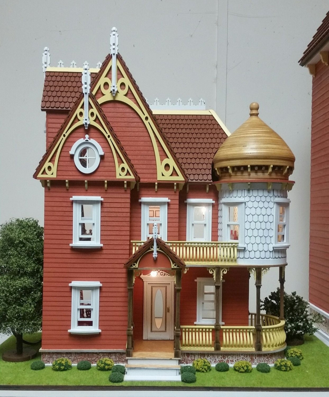 124 Adelaide Victorian Mansion Wooden Dollhouse Kit Half Etsy