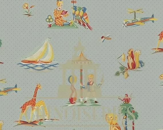 1:12 Dollhouse Miniature WALLPAPER, Whimsy, Scale One Inch
