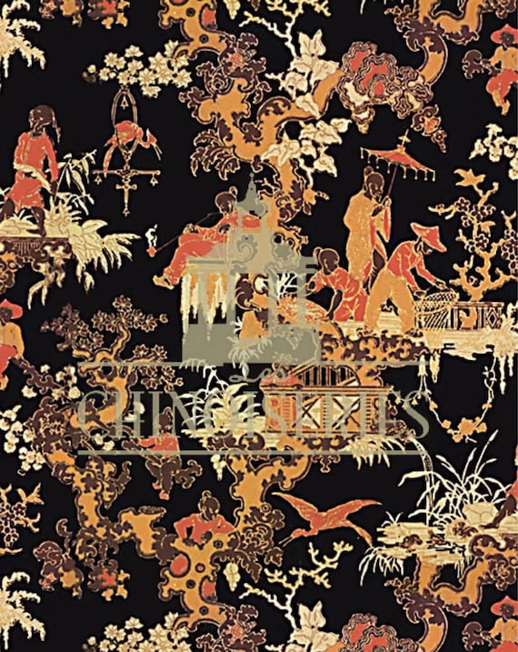 Dollhouse Miniature WALLPAPER, Qing Dynasty, 1:12 scale