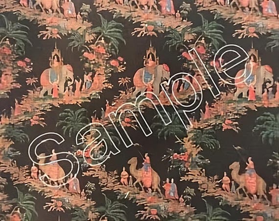 Dollhouse Miniature FABRIC, Raj, 1:12 scale