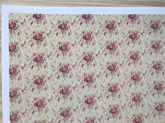 Dollhouse Miniature Wallpaper, Ambrosia, 1:12 scale
