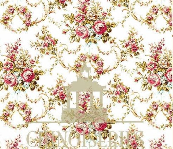 1:12 Dollhouse Miniature FABRIC, Matching Fabric, Adele, Scale One Inch