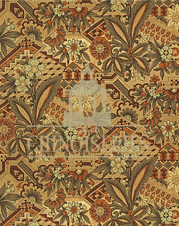 1:12 Dollhouse Miniature FABRIC, MATCHING FABRIC, Mackintosh, Scale One Inch