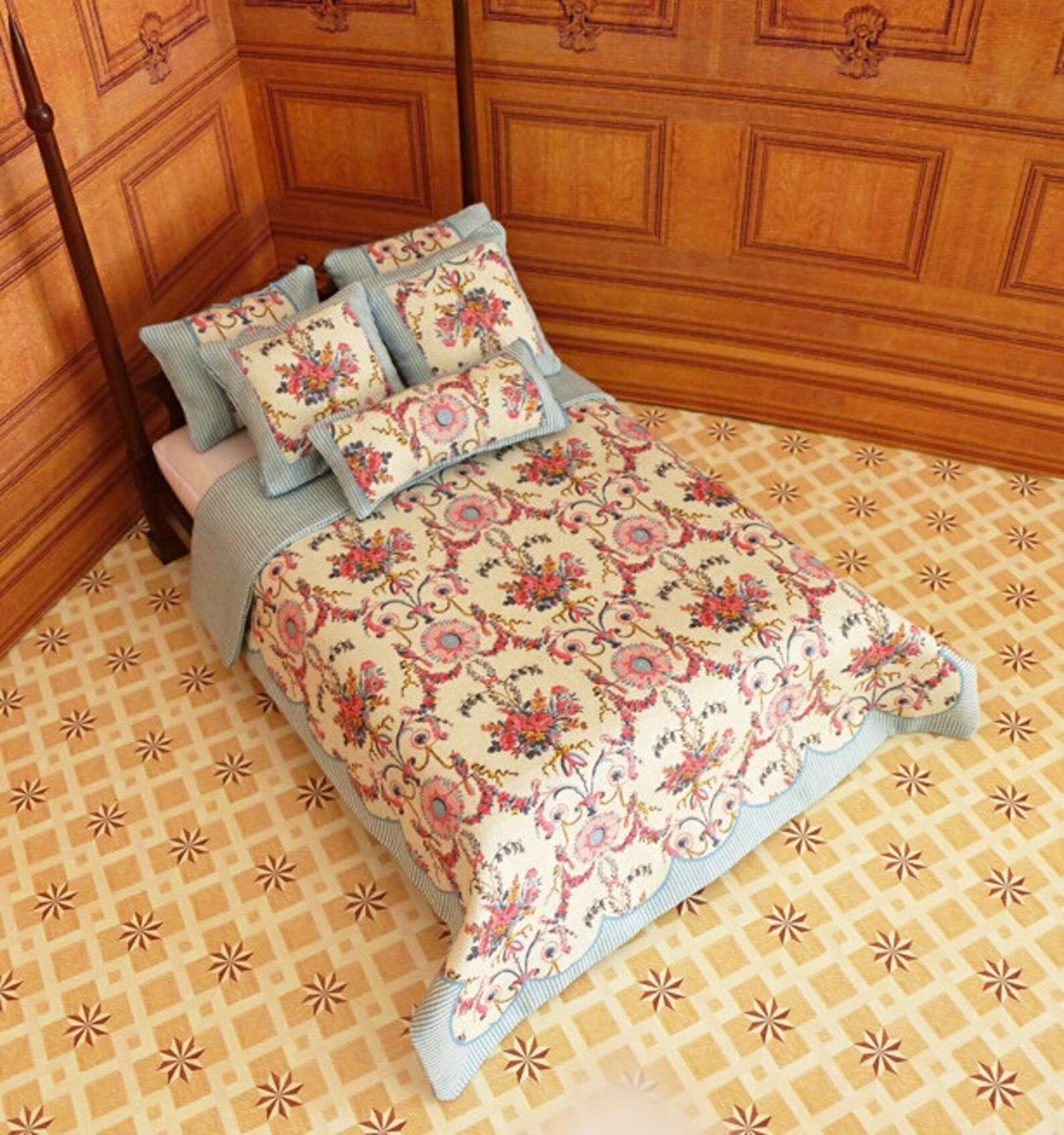 1:12 Dollhouse Miniature Wallpaper Clarissa Scale One Inch - Etsy