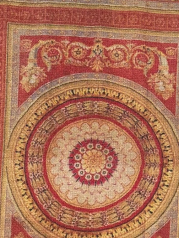 1:12 Dollhouse Miniature Louis XVI Axminster Savonnerie Carpet, Regency Rug, One Inch Scale