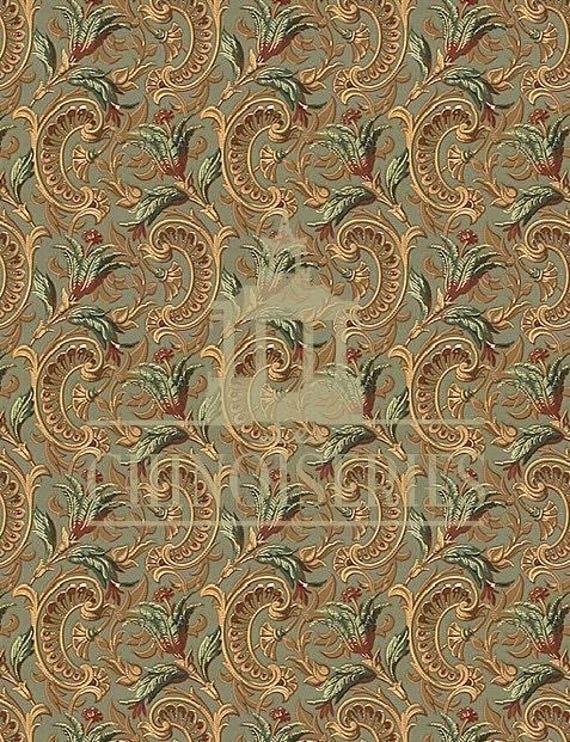 1:12 Dollhouse Miniature WALLPAPER, Hans, Scale One Inch