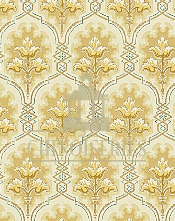 1:12 Dollhouse Miniature WALLPAPER, Glasgow, Scale One Inch