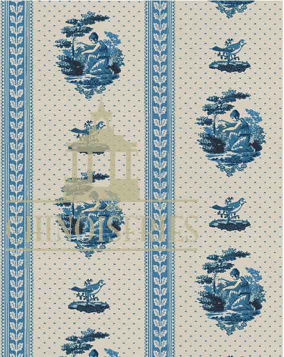 1:12 Dollhouse Miniature FABRIC, Matching Fabric L’Oiseau Bleu, Scale One Inch