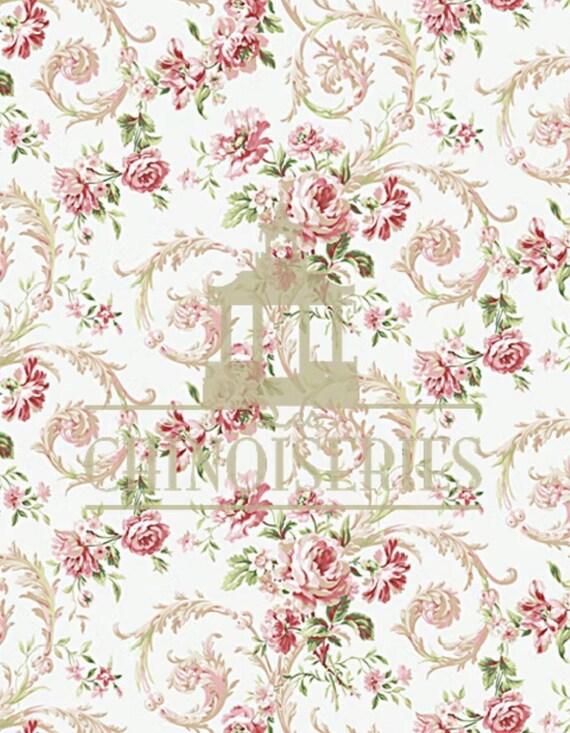 1:12 Dollhouse Miniature FABRIC, Matching Fabric, Jolie, Scale One Inch