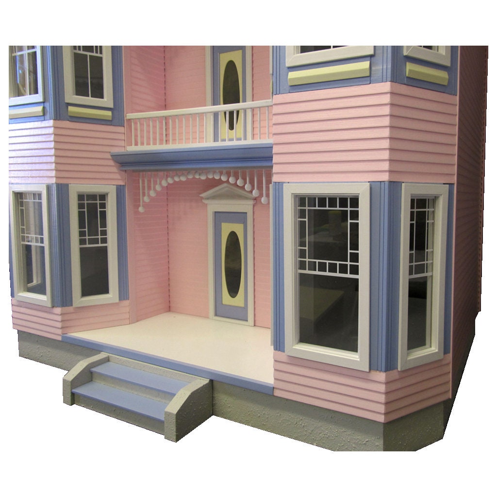 Genevieve The Great Painted Lady Victorian Wooden Dollhouse Etsy