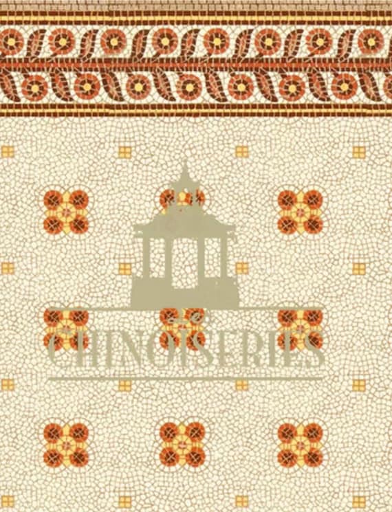 1:12 Dollhouse Miniature WALLPAPER, FLOOR PAPER, Sardinia, Scale One Inch