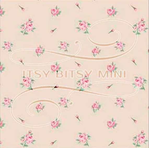 Dollhouse Miniature Wallpaper, Caroline, 1:12 scale