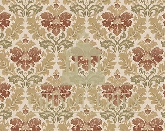 1:12 Dollhouse Miniature WALLPAPER, Oasis, Scale One Inch
