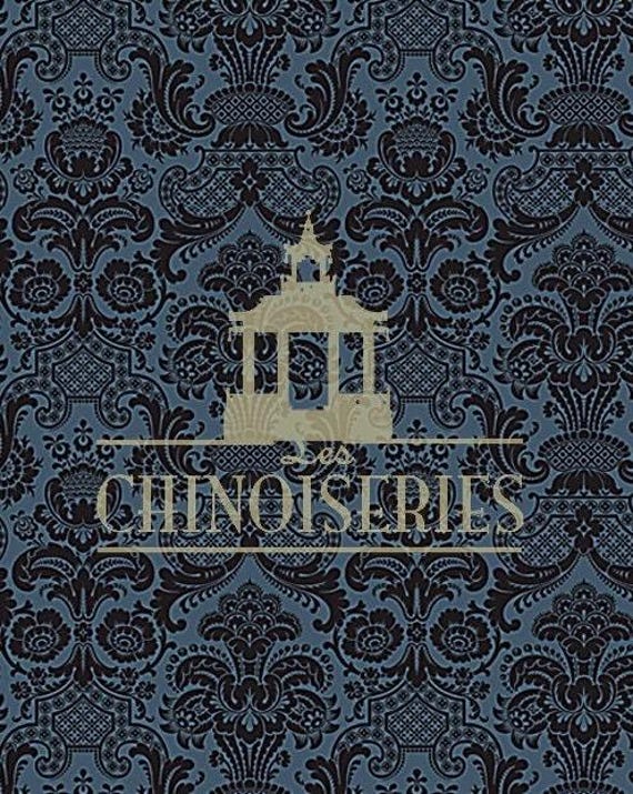 1:12 Dollhouse Miniature WALLPAPER, Boudoir Noir, Scale One Inch