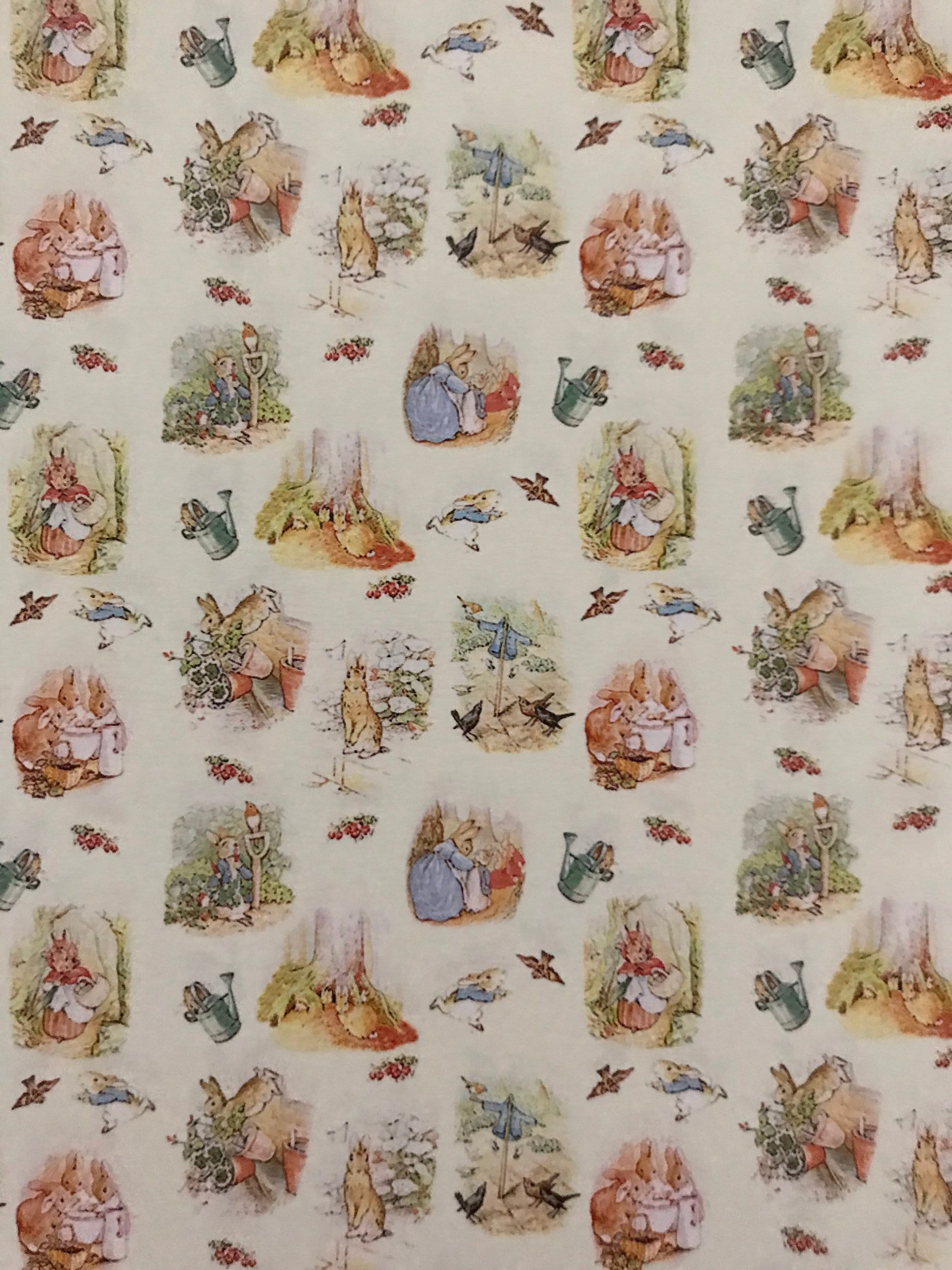 1:12 Dollhouse Miniature Wallpaper, Peter Rabbit, Scale One Inch