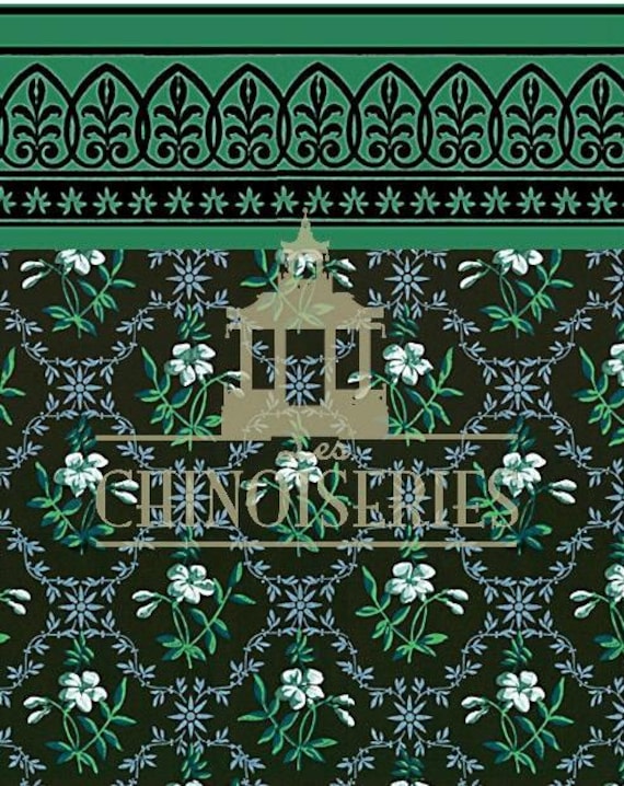 1:12 Dollhouse Miniature WALLPAPER, Jasmin, One Inch Scale