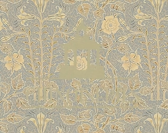 1:12 Dollhouse Miniature Wallpaper, Lilly, Scale One Inch