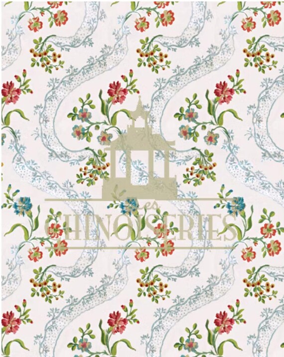 1:12 Dollhouse Miniature WALLPAPER, Spring Showers, Scale One Inch