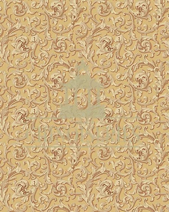 1:12 Dollhouse Miniature WALLPAPER, Edouard, Scale One Inch