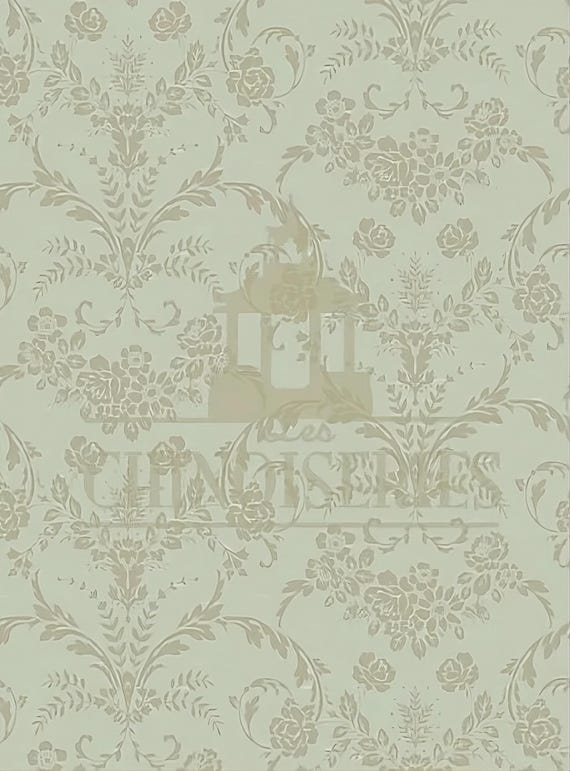 1:12 Dollhouse Miniature WALLPAPER, Pistachio Gelato, Scale One Inch