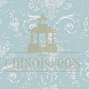 1:12 Miniatura domku dla lalek TAPETA, Wedgwood, skala jeden cal