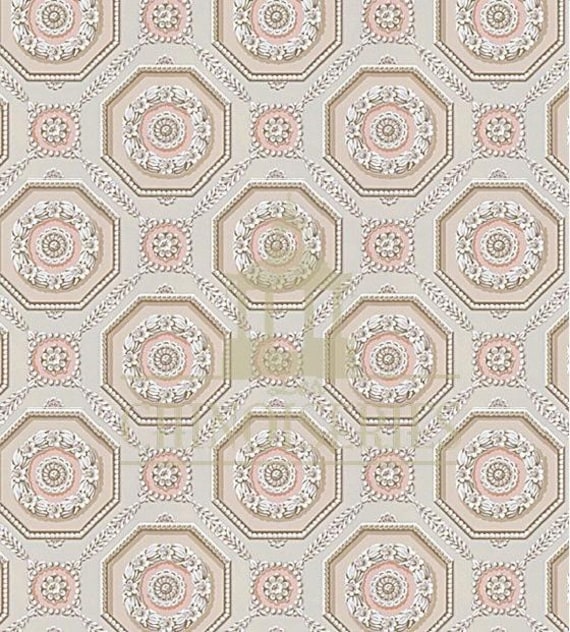 1:12 Dollhouse Miniature WALLPAPER, CEILING PAPER, Floor Paper, Napoli, Scale One Inch
