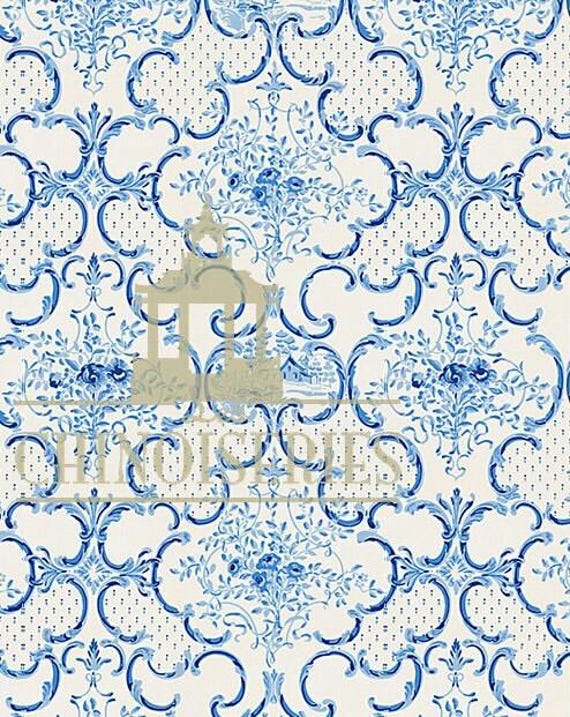 1:12 Dollhouse Miniature WALLPAPER, Kendall, Scale One Inch