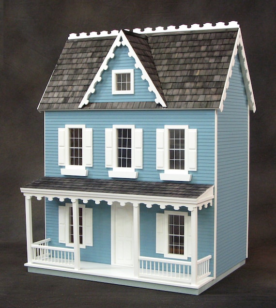 Dollhouse American Victorian Farmhouse Handmade Yellow and -  Portugal