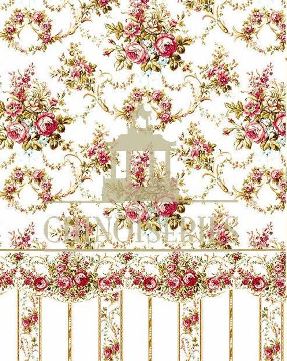 1:12 Dollhouse Miniature WALLPAPER, Adele, Scale One Inch