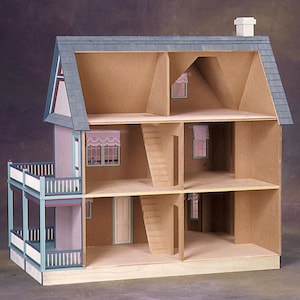1:12 Dollhouse Miniature Wooden Dollhouse Kit, Dorothy’s Farmhouse, One Inch Scale bild 3