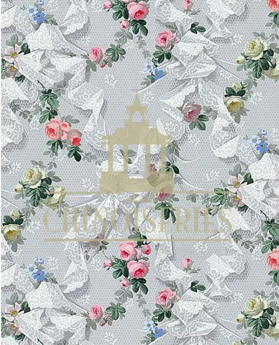 1:12 Dollhouse Miniature WALLPAPER, Flirt, Scale One Inch