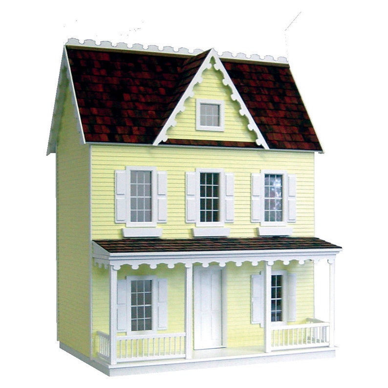 Scale One Inch, Emily, A Vermont Farmhouse Wooden Dollhouse Kit, 1:12, FREE USA SHIPPING image 4
