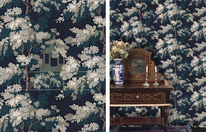 Fontainebleau 1:12 scale Dollhouse Miniature Wallpaper