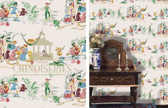 Puppenhaus Miniatur Wallpaper Peter Pan Skala Ein Zoll