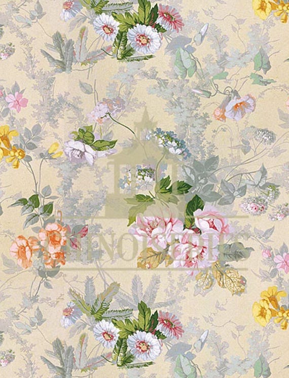 1:12 Dollhouse Miniature FABRIC, Matching Fabric, Amelia, Scale One Inch