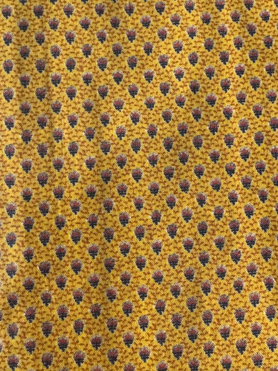 1:12 Dollhouse Miniature FABRIC, Jaune Provençal, Scale One Inch