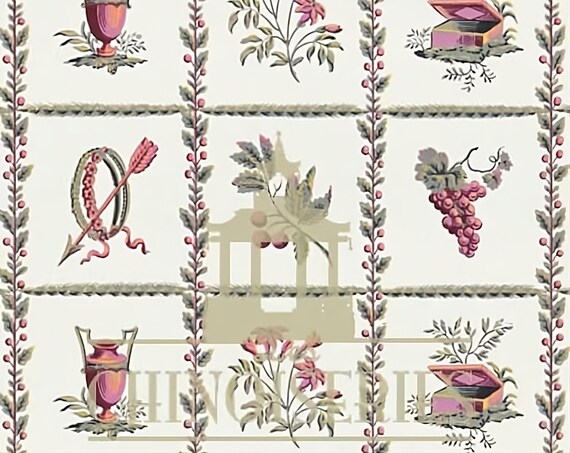 Dollhouse Miniature Wallpaper, Echinacea, 1:12 scale