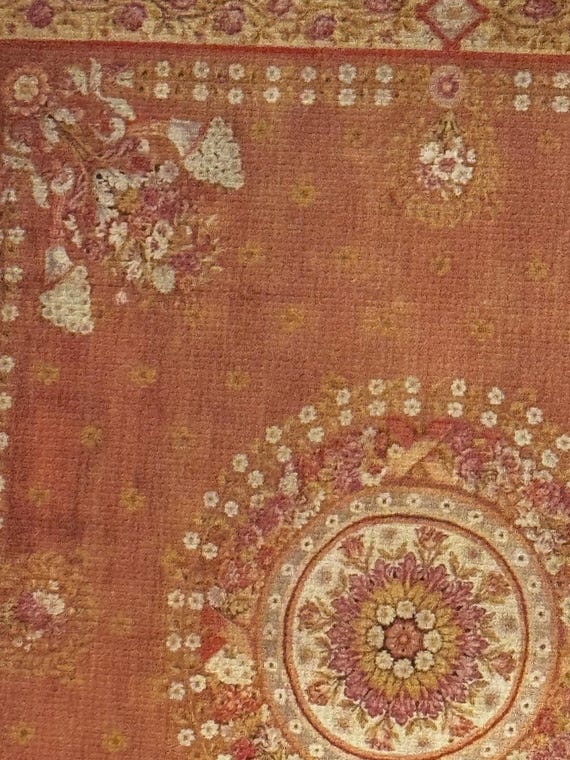 1:12 Dollhouse Miniature French Aubusson Rug, Savonnerie Carpet, Martine, One Inch Scale