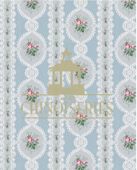 1:12 Dollhouse Miniature WALLPAPER, Francoise, Scale One Inch