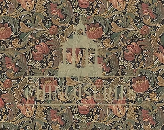 1:12 Dollhouse Miniature WALLPAPER, Red House, Scale One Inch