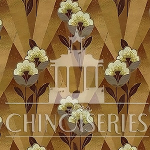 Dollhouse Miniature FABRIC, Matching Fabric, French Art Deco, 1:12 scale