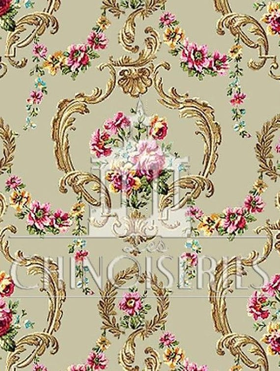 1:12 Dollhouse Miniature WALLPAPER, Grande, Scale One Inch