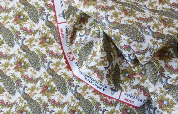 1:12 Dollhouse Miniature FABRIC, Pavoreal, Scale One Inch